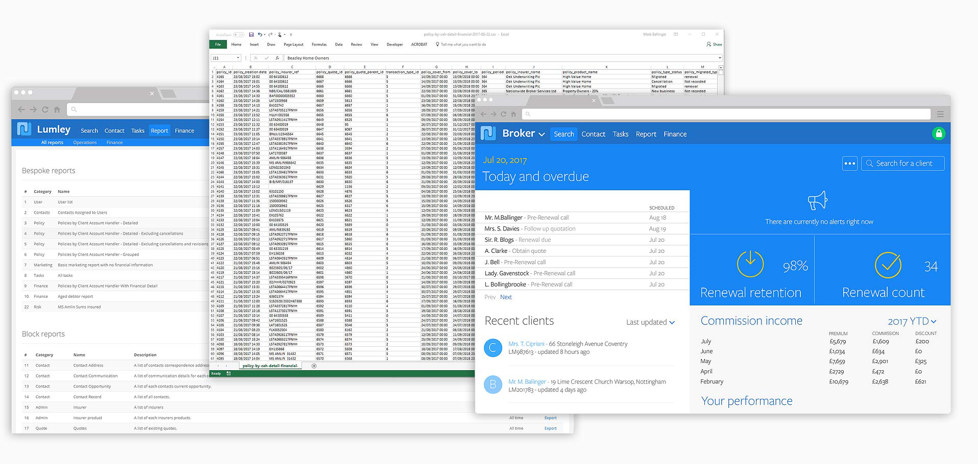 PolicyFlow's insurance broking management software risk capture screen